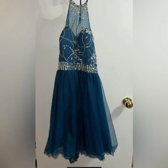 homecoming dress size 16 A-Line Lace Spaghetti Straps Homecoming Dresses MH569 main image 1